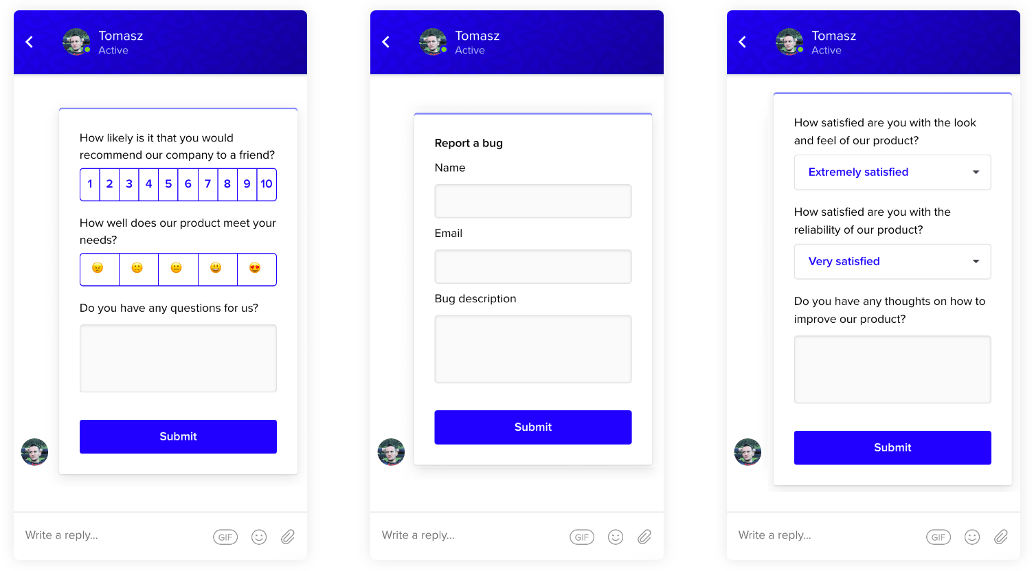 Connect form with Intercom